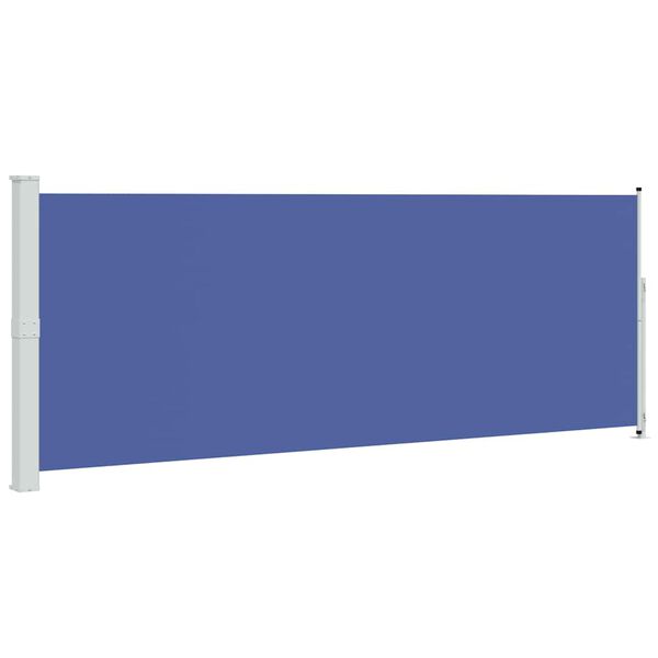 vidaXL Toldo lateral retr&aacute;ctil de jard&iacute;n azul 180x500 cm