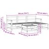 vidaXL Conjunto de Sof&aacute;s de Jard&iacute;n 5 pcs Marr&oacute;n Cera Pino macizo