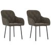 vidaXL Sillas de comedor 2 unidades terciopelo gris oscuro