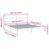 vidaXL Cama extralarga sin colchón madera maciza blanca 200x210 cm