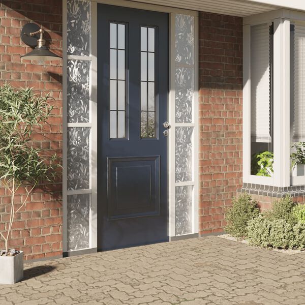 vidaXL L&aacute;mina de ventana esmerilada patr&oacute;n de flor PVC 60x500 cm