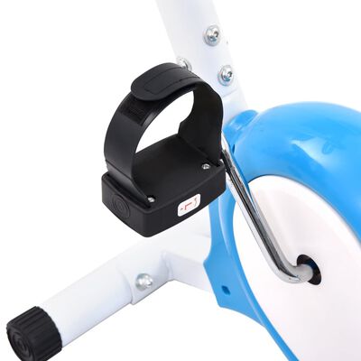 vidaXL Bicicleta estática con resistencia de cinta azul