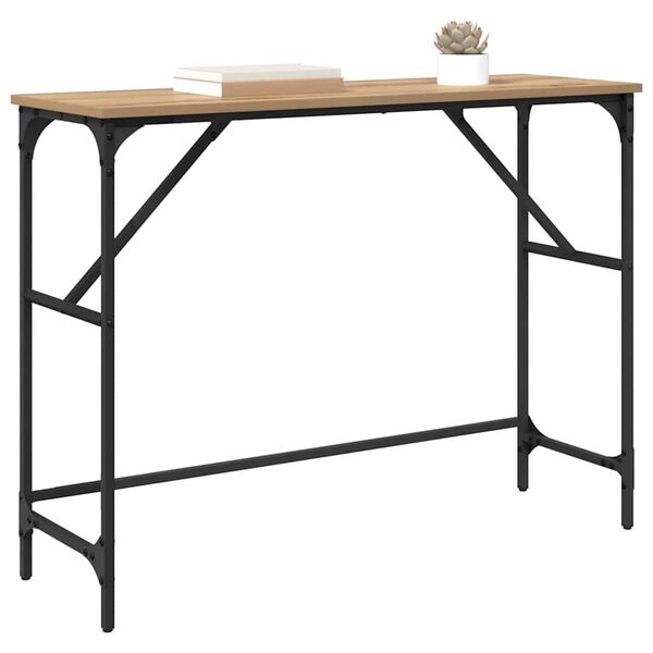 vidaXL Mesa Consola Roble artesanal 100 x 32 x 75 cm