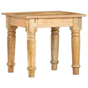 vidaXL Mesa auxiliar de madera maciza de mango 43x43x40 cm