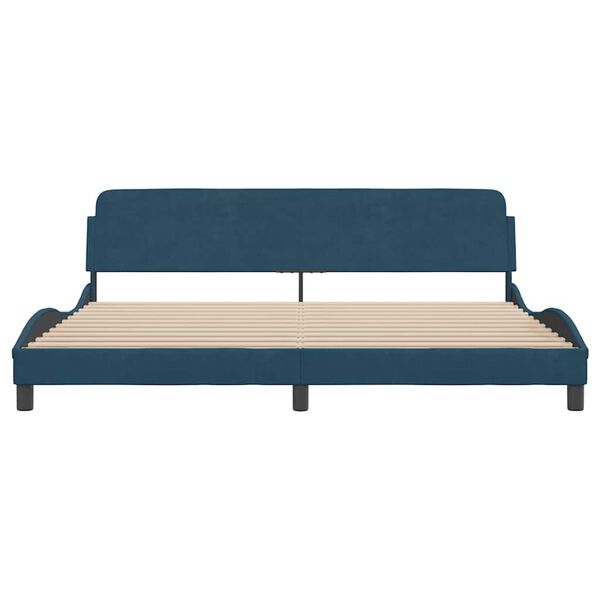 vidaXL Estructura de cama Dover terciopelo azul 200x200 cm