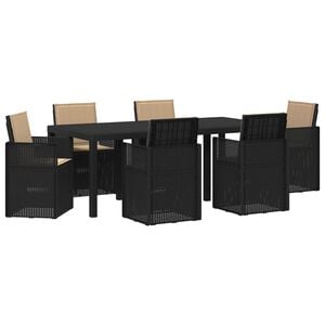 vidaXL Conjunto de Comedor de Jard&iacute;n 7 uds. Gris Antracita y Topo PP