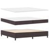 vidaXL Cama tipo Box Spring con LED Marr&oacute;n oscuro 200 x 200 cm tela