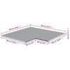 vidaXL Encimera de cocina de esquina madera ingenier&iacute;a gris