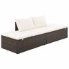 vidaXL Cama de jardín 195x60 cm ratán sintético marrón