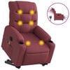 vidaXL Sill&oacute;n de masaje elevable el&eacute;ctrico tela rojo tinto