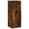 vidaXL Aparador de madera contrachapada roble ahumado 34,5x34x180 cm
