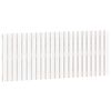 vidaXL Cabecero de cama de pared madera maciza pino blanco 147x3x60 cm