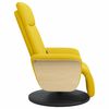 vidaXL Sill&oacute;n reclinable de masaje con reposapi&eacute;s tela amarillo claro