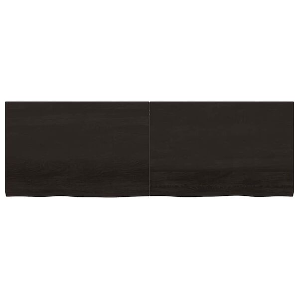 vidaXL Encimera de ba&ntilde;o madera tratada marr&oacute;n oscuro 180x60x(2-4) cm