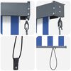 vidaXL Estor enrollable Rayado Azul y 200 x 250 cm Tela y Aluminio