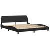 vidaXL Estructura de cama con LED sin colchón Zadar negro 180x200cm