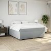 vidaXL Cama box spring con colch&oacute;n tela gris claro 180x200 cm