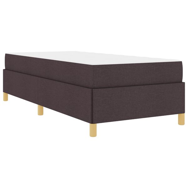 vidaXL Estructura de cama con colch&oacute;n Marr&oacute;n Oscuro 80 x 200 cm tela