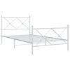 vidaXL Estructura cama sin colch&oacute;n con estribo metal blanco 107x203 cm