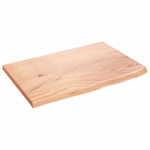 vidaXL Tablero de mesa madera roble tratada marr&oacute;n claro 60x40x2 cm