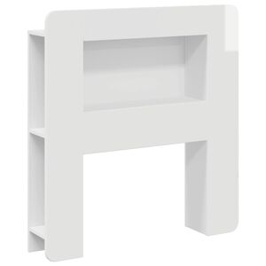 vidaXL Cabecero con armario Brillante Madera de ingenier&iacute;a