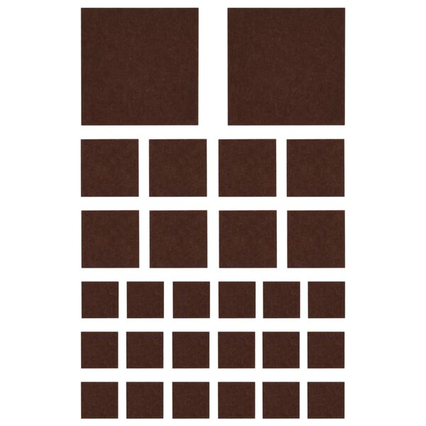 vidaXL Protectores de suelo de fieltro 72 piezas