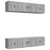 vidaXL Set de muebles para TV 6 pzas madera contrachapada gris Sonoma
