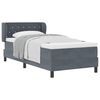 vidaXL Cama tipo Box Spring Gris oscuro 90 x 200 cm Terciopelo