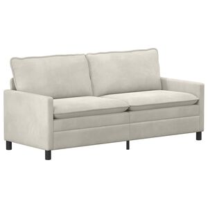 vidaXL Sof&aacute; Crema 196 x 81 x 87,5 cm Terciopelo
