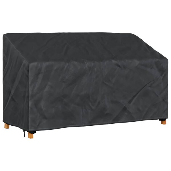 vidaXL Funda para banco de jardín Negro 165 x 70 x 65 / 94 cm Tela 210D