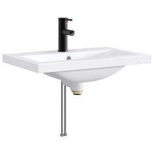 vidaXL Lavabo de ba&ntilde;o Negro Mate 61 x 40 x 16,5 cm Metal