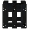 vidaXL Jardinera dise&ntilde;o de valla madera maciza pino negra 60x30x30 cm