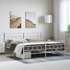 vidaXL Estructura cama sin colchón con estribo metal blanco 193x203 cm