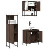vidaXL Set de muebles ba&ntilde;o 3 pzas madera contrachapada roble marr&oacute;n