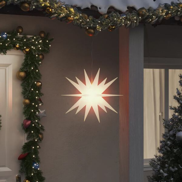 vidaXL L&aacute;mpara de Navidad con LED plegable blanca 43 cm