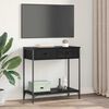vidaXL Mesa Consola Roble Negro 75 x 34,5 x 75 cm Madera contrachapada