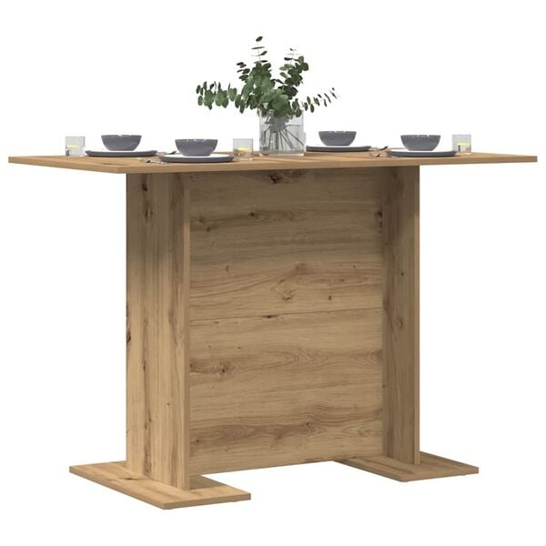 vidaXL Mesa de Comedor Roble artisan 110 x 60 x 75 cm