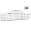 vidaXL Cestas de gaviones 25 uds forma de arco hierro 200x30x40/60 cm