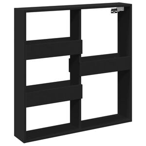 vidaXL Armario de pared madera de ingenier&iacute;a negro 80x15x80 cm