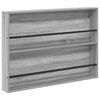 vidaXL Estante de revistas con estante Gris Sonoma 100 x 12 x 70 cm