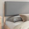vidaXL Estructura de Cama con Cabecera Tapizada Gris Claro