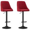 vidaXL Taburetes de cocina 2 unidades terciopelo rojo tinto