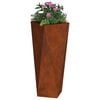 vidaXL Jardinera 2 pcs Oxidado 30 x 30 x 75 cm Acero autopatinable
