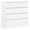 vidaXL C&oacute;moda cajonera ALTA madera maciza pino blanco 77x35x73 cm