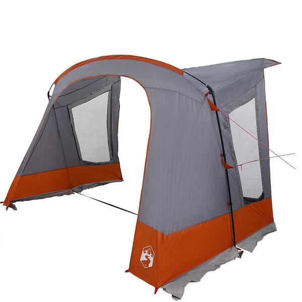 vidaXL Tienda de Caravana con techo Gris y naranja 410 x 275 x 245 cm