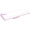 vidaXL Encimera ba&ntilde;o madera maciza tratada marr&oacute;n claro 100x40x(2-4)cm