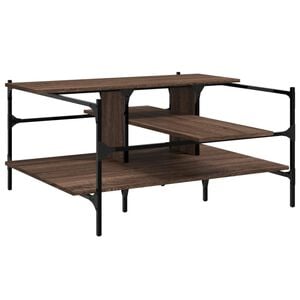 vidaXL Mesa de centro madera ingenier&iacute;a roble marr&oacute;n 100x100x48,5 cm