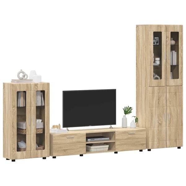 vidaXL Conjunto de mueble de TV con caj&oacute;n FLORIN Roble Sonoma