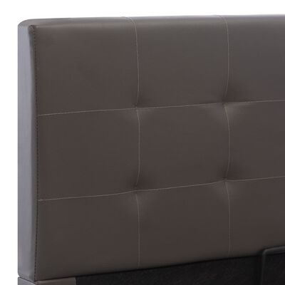 vidaXL Cama canapé hidráulica cuero sintético gris 100x200 cm