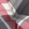 vidaXL Cojines para silla respaldo alto 2 uds tela Oxford cuadros rojo